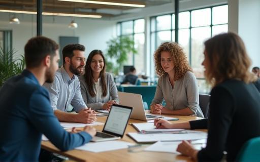 Équipe RapidLivraison Solutions au bureau